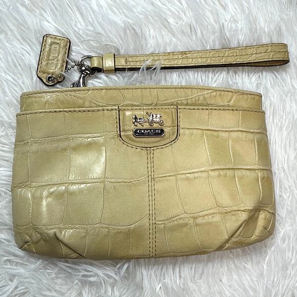 COACH Madison Croc Embossed Wristlet - Picture 7 of 7